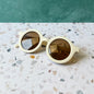 Lentes de sol circular beige